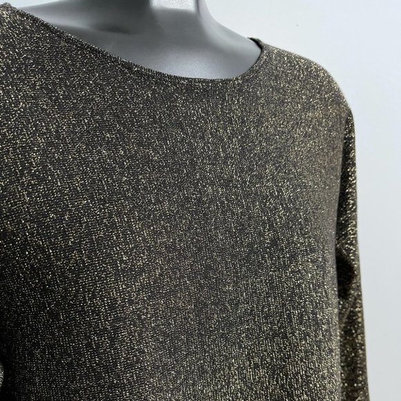 NWT Michael Kors Black/Gold Tunic Medium Sweater - Picture 1 of 8